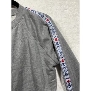 Vans Sweatshirt Women’s Gray Crew Neck I Love My Vans Cropped Sweatshirt Medium